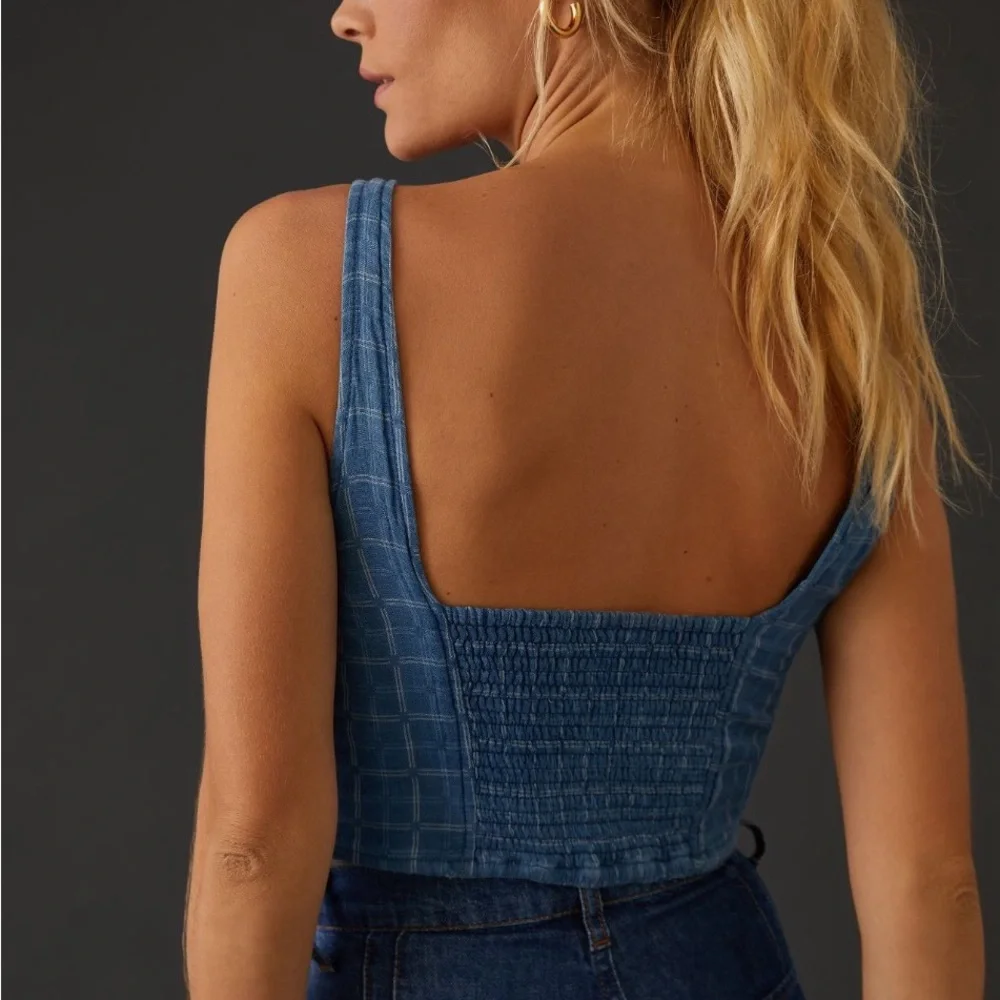 Pilcro Cotton Corset Tank & Buttondown - Picture 6 of 7